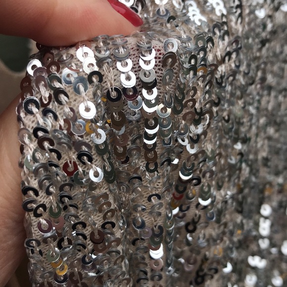 Silver Sequin V-Neck Jumpsuit - Mint Velvet - Picture 3 of 4